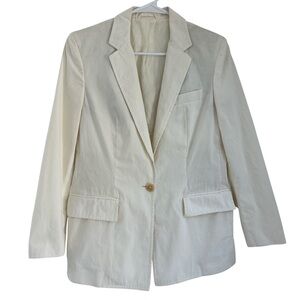 Bottega Veneta Off White Blazer Jacket in FLAWED Condition 44 8